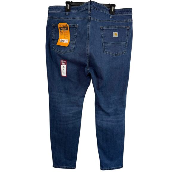 Carhartt Womens Rugged Flex Slim Fit Tapered Laurel Blue Jeans 104976 NWT 20 R - Picture 12 of 15